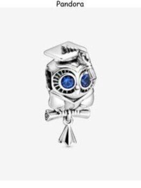 Pandora Wise Owl Graduation Charm